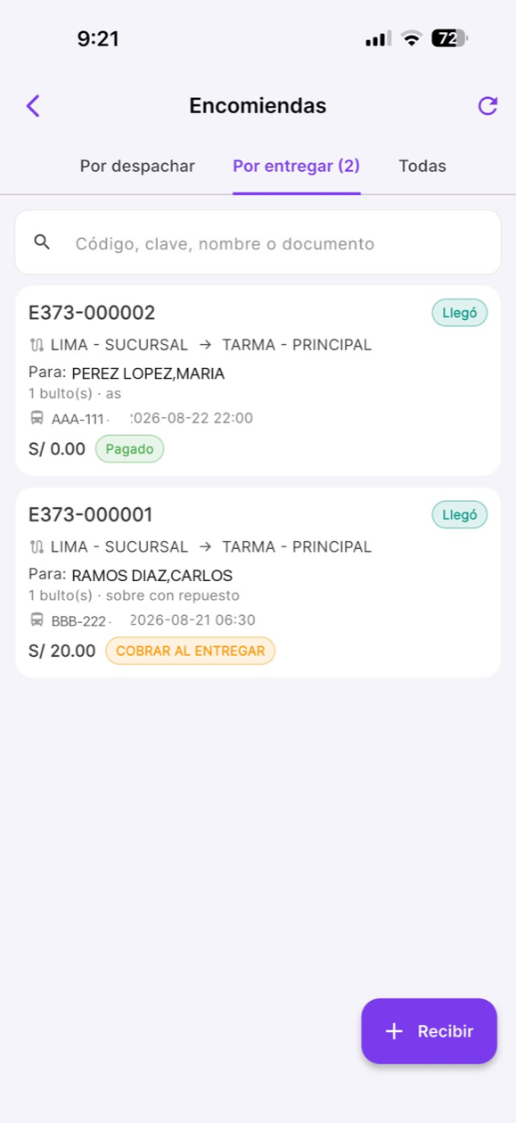La app de Astos en el celular